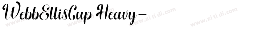 WebbEllisCup Heavy字体转换